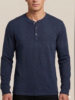 NWT Buffalo David Bitton
Navy Long-Sleeve Henley Shirt
